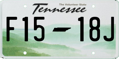 TN license plate F1518J