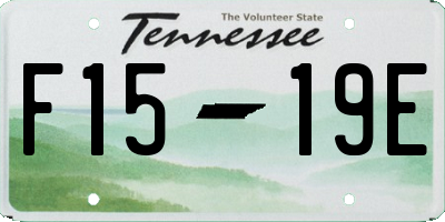TN license plate F1519E