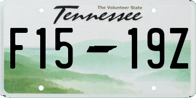 TN license plate F1519Z