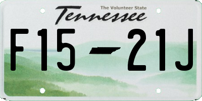 TN license plate F1521J