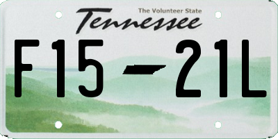 TN license plate F1521L