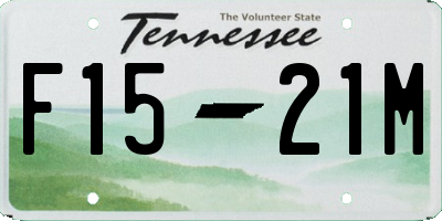 TN license plate F1521M