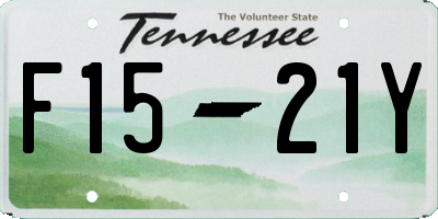 TN license plate F1521Y