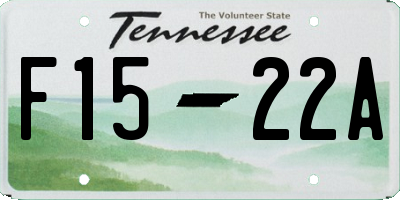 TN license plate F1522A