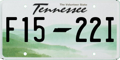 TN license plate F1522I