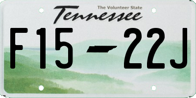 TN license plate F1522J