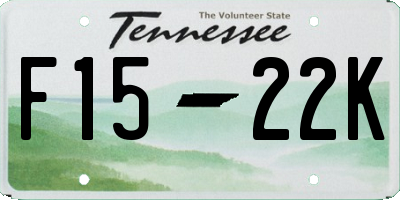 TN license plate F1522K