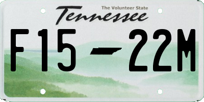 TN license plate F1522M