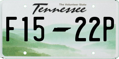TN license plate F1522P