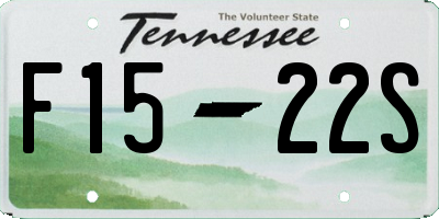 TN license plate F1522S