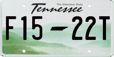 TN license plate F1522T