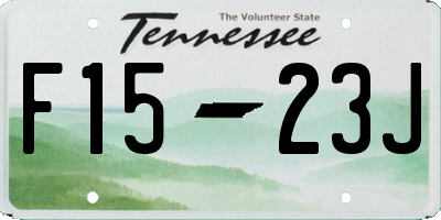TN license plate F1523J