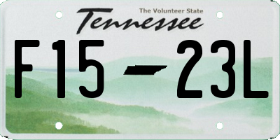 TN license plate F1523L