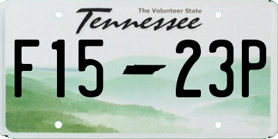 TN license plate F1523P