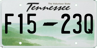 TN license plate F1523Q