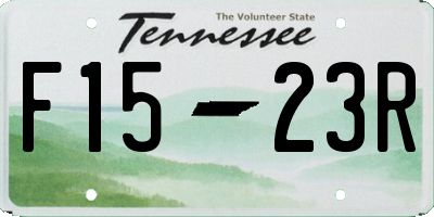 TN license plate F1523R