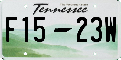 TN license plate F1523W