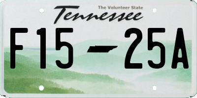 TN license plate F1525A