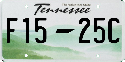 TN license plate F1525C