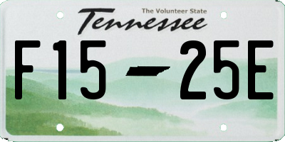 TN license plate F1525E