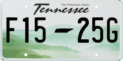 TN license plate F1525G
