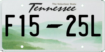 TN license plate F1525L