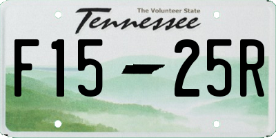 TN license plate F1525R