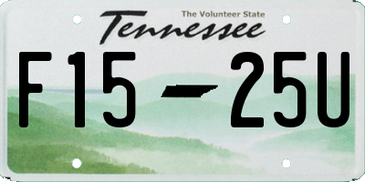 TN license plate F1525U