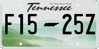 TN license plate F1525Z