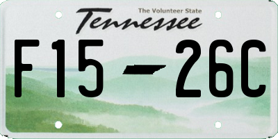 TN license plate F1526C