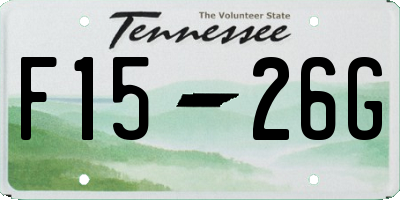TN license plate F1526G