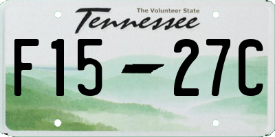 TN license plate F1527C