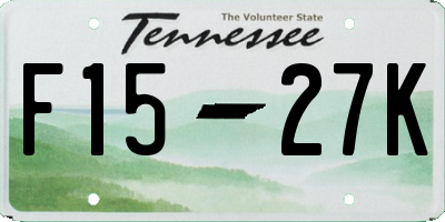 TN license plate F1527K