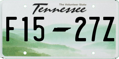 TN license plate F1527Z