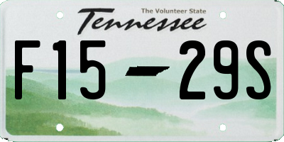 TN license plate F1529S