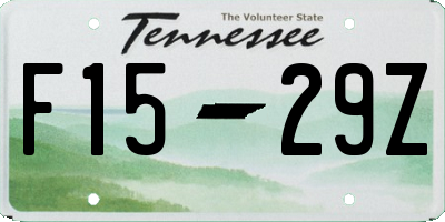 TN license plate F1529Z