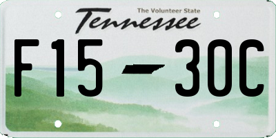 TN license plate F1530C