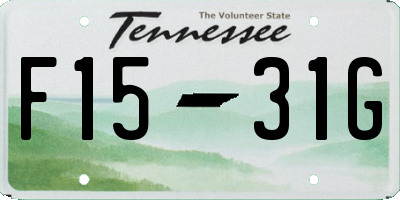 TN license plate F1531G