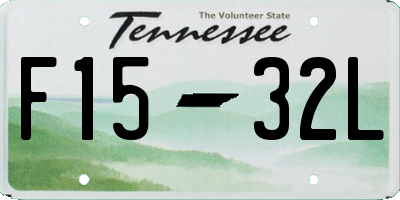 TN license plate F1532L