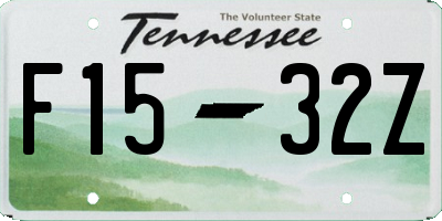 TN license plate F1532Z