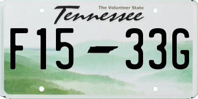 TN license plate F1533G