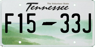 TN license plate F1533J
