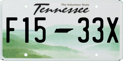 TN license plate F1533X