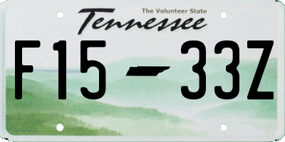 TN license plate F1533Z