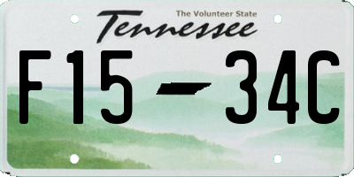 TN license plate F1534C