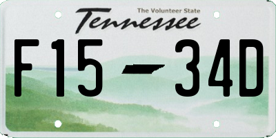TN license plate F1534D