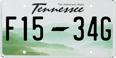 TN license plate F1534G