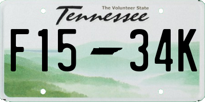 TN license plate F1534K