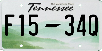 TN license plate F1534Q