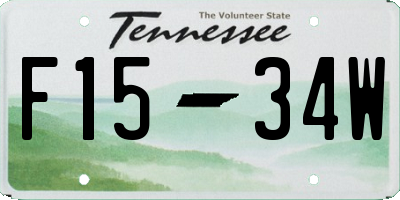 TN license plate F1534W